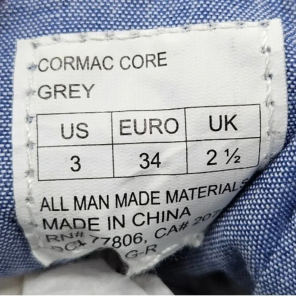 Tommy Hilfiger Cormac Core Casual Shoes 1958238 Grey Canvas White Kids‎ Size 3